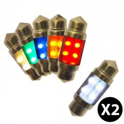 Ampoule LED - culot C5W - Navette 36mm - 24V - Vendues par paires