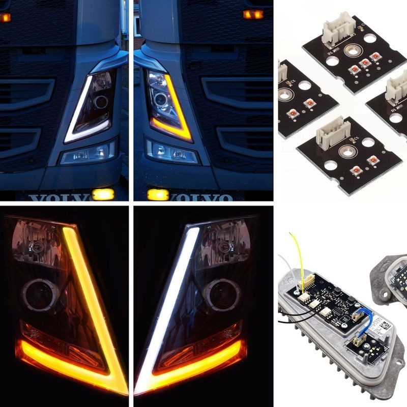 Kit de conversion feux de jour pour Volvo FH4 et FM4 à partir de 2025 - Détail du kit Kit de conversion feux de jour pour Volvo FH4 et FM4 à partir de 2025 - Détail du kit