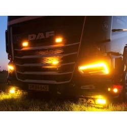 Kit de Conversion Feux de Jour DAF XG / XG+ / XF : Vue sur DAF LEDs oranges