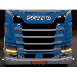 Installation sur un camion du kit  de conversion feux de jour pour Scania NTG R ou R : orange