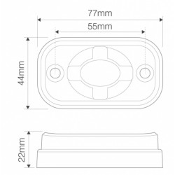 Phare de travail TINY LED Dimensions