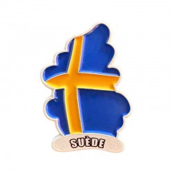 Pins sapin aux couleurs de la Suède : jaune et bleu