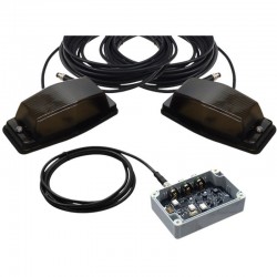 Feu de gabarit double ampoule jaune/blanc xénon strobe LED : détail du kit
