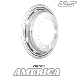 Enjoliveur avant USA inox 22.5x9 pour pour jantes 315/22.5 – Style premium et protection optimale”