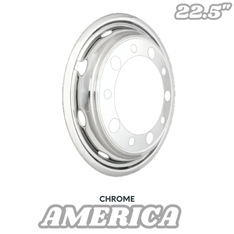 Enjoliveur avant USA inox 22.5x9 pour pour jantes 315/22.5 – Style premium et protection optimale”