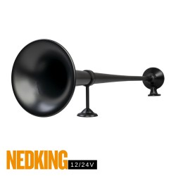 Trompe Nedking 95 cm – Klaxon noir pour camion tuning