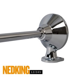 Trompe Nedking 95 cm chrome - vue arrière