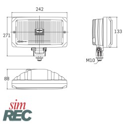 PHARE LONGUE PORTEE - SIM - DIMENSIONS