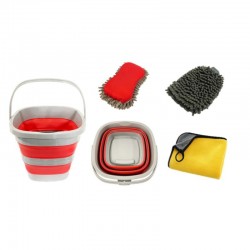 Kit complet de lavage idéal pour les routiers : seau, gant, lingette microfibre