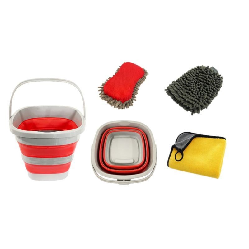 Kit complet de lavage idéal pour les routiers : seau, gant, lingette microfibre Kit complet de lavage idéal pour les routiers : seau, gant, lingette microfibre