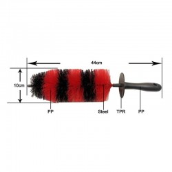 Brosse à jantes : schéma et dimensions