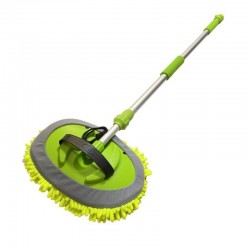 Manche télescopique avec brosse microfibre 106-170 cm sous sur la tête microfibre