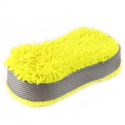 Éponge microfibre jaune : côté microfibre