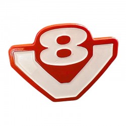 Pin's V8 rouge pour passionnés de camions et de poids lourds