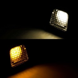 Module 6 LEDs pour Feu Type Volvo Orange / Blanc Chaud - vue de nuit