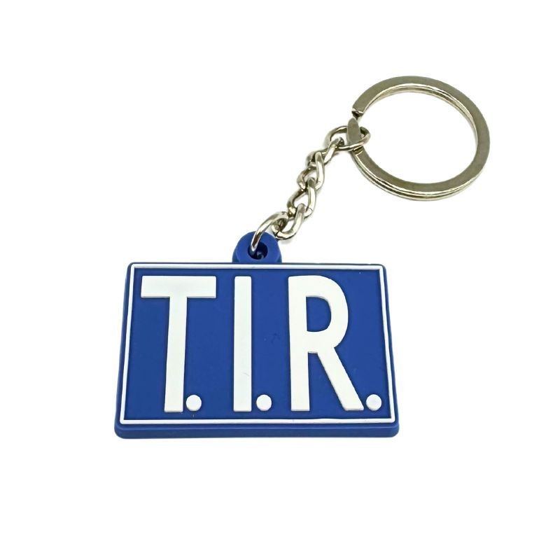 Porte-clés T.I.R. bleu pour afficher sa passion camion sur son trousseau