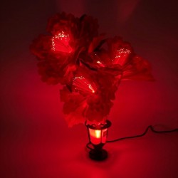 Fleurs Rouges Lumineuses - Tableau de Bord 12/32V - illuminé la nuit