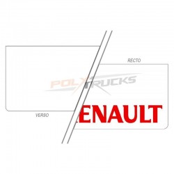 Bavette Blanche - Marquage Renault Rouge 60x35 cm - idéal pour votre camion