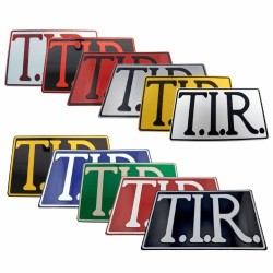 PLAQUE T.I.R. disponible en plusieurs coloris
