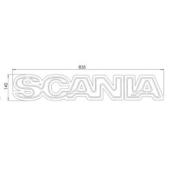Logo Calandre Scania - Schema et dimension