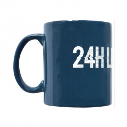 Mug Bleu 24H Le Mans - Zoom sur la typo qui évoque la vitesse