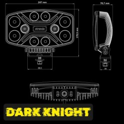 Longue portée LED Dark Knight Insane : schéma et dimensions