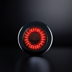 Feu Arrière Rond Position IZE LED Dark Knight : vue de nuit