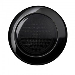 Feu Arrière Droit Rond 3 Fonctions IZE LED Dark Knight : vue de face éteint