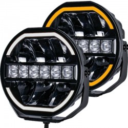 Longue Portée LED Noire Siberia Skylord : lumière blanche et orange