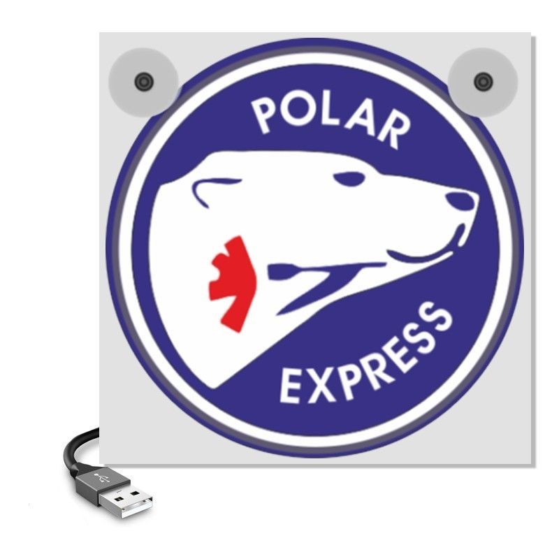 Mini Enseigne de Pare-Brise Polar Express : style munies pour sa cabine de camion