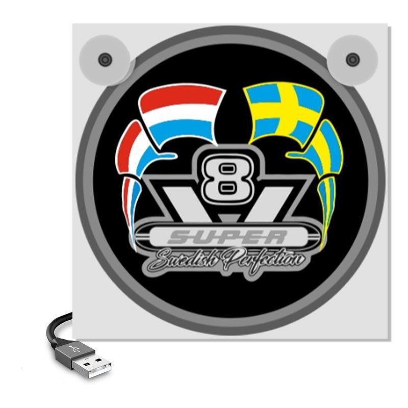 Mini Enseigne de Pare-Brise V8 Swedish Perfection : style nordique pour son camion