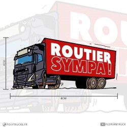 Pack Stickers Routier Sympa - Florian Truck : dimension du sticker routier sympa sur camion