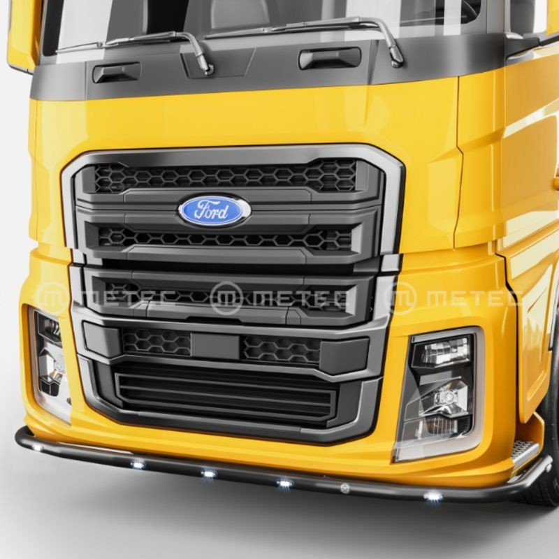 Rampe Sous Pare-Choc Noire avec LED pour camion Ford F-Max : vue de face