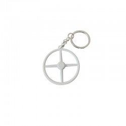Porte-Clés Volant 4 Branches Blanc  : pour les fans de camions old school