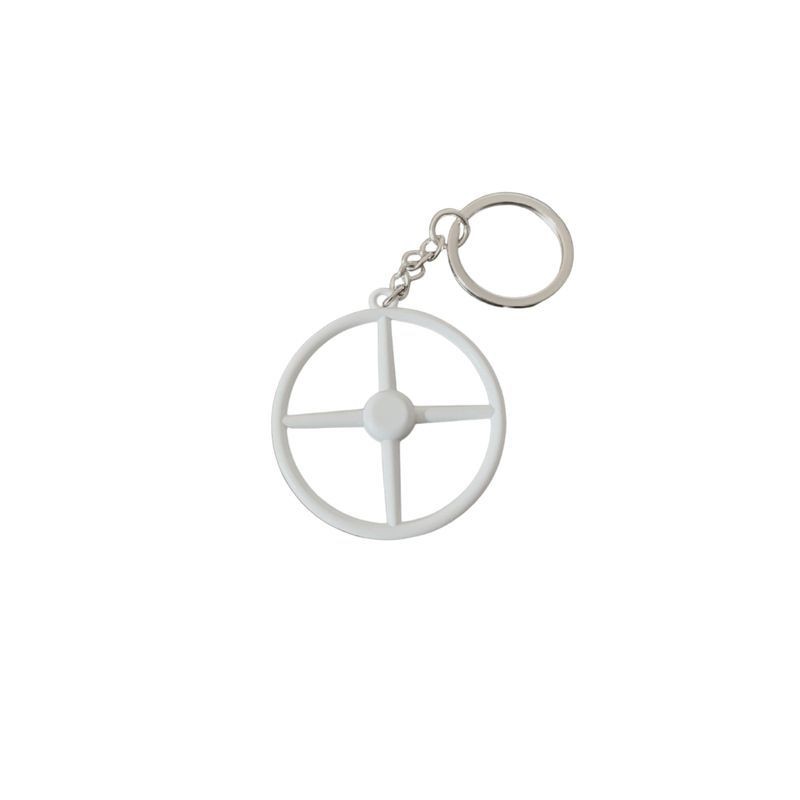 Porte-Clés Volant 4 Branches Blanc : pour les fans de camions old school Porte-Clés Volant 4 Branches Blanc : pour les fans de camions old school