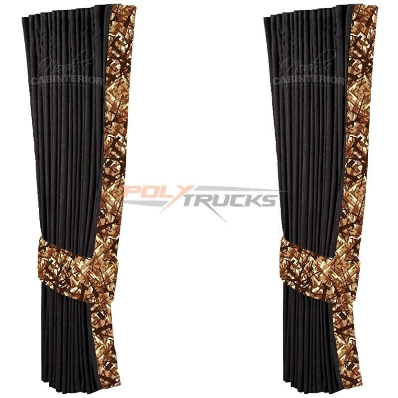 rideaux latéraux Noah's Cabinterior avec bordure danois marron rideaux latéraux Noah's Cabinterior avec bordure danois marron