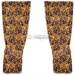 Rideaux latéraux hollandais en tissu danois jaune par Noah's Cabinterior