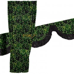 Pack rideaux frange tissu danois vert par Noah's Cabinterior
