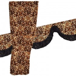 Pack rideaux frange tissu danois marron conçu par Noah's Cabinterior