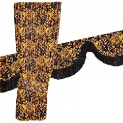 Pack rideaux + frange tissu danois jaune par Noah's Cabinterior