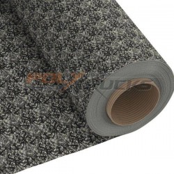 Détail du tissu gris danois des rideaux Noah's Cabinterior