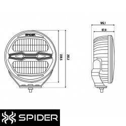 LONGUE PORTEE LED SPIDER NINJA - dimensions