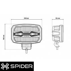 LONGUE PORTEE LED SPIDER NINJA - OVALE
dimensions du feu