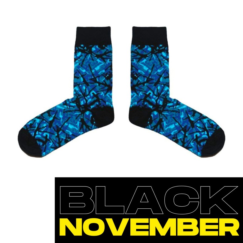 Look Danish Style complet – Chaussettes camion scandinaves - Bleu