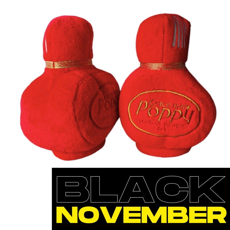 Peluche Poppy Grace Mate rouge – Élément décoratif chaleureux pour camions