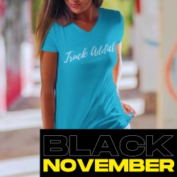 T-SHIRT FEMME CYAN - TRUCK...