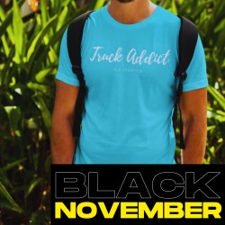 T-SHIRT HOMME CYAN - TRUCK...