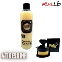 TireShine de LvLUp : Brillant Pneus 250 ml + Brosse : kit complet pour redonner vie à ses pneus
