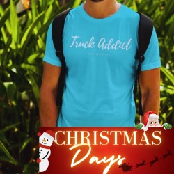 T-SHIRT HOMME CYAN - TRUCK...