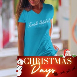 T-SHIRT FEMME CYAN - TRUCK...